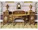 Photographic Print Of Painted And Inlaid Satinwood Sideboard And Mahogany Bracket Clock 1911 1912 From Heritage images