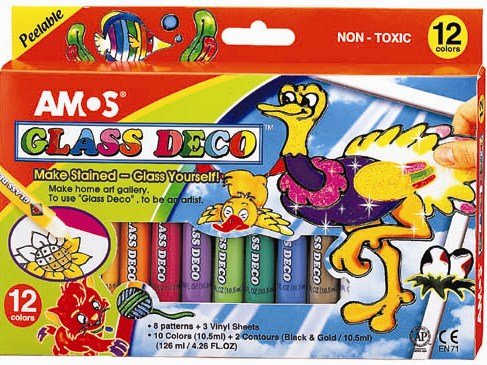 outline pictures for glass painting. glass deco-art paint set