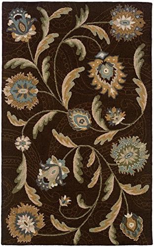 Heirloom Rugs Floral Garden Rug, Brown/Multi, 5' x 8'
