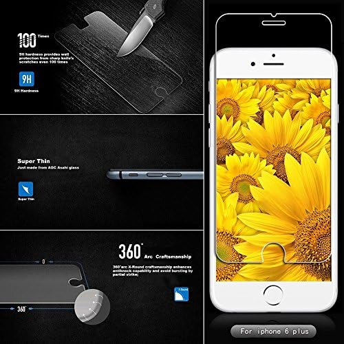 Apple Iphone 6 Plus 5.5 Inch Premium High Definition Shockproof Clear Tempered Glass Screen Protector 0.3mm Thickness 2.5d Curved Edges [ZIGGY PRO]