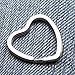 20pcs Heart Shaped Split Ring Key Ring