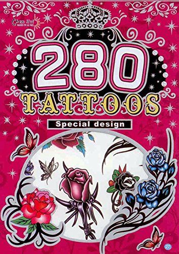 280 Temporary Tattoos - Roses & Butterflies - Style 27