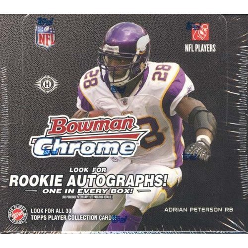 2008 Bowman Chrome Football Hobby Box (Look for Rookie Autograph Cards) Possible Matt Ryan or Joe Flacco