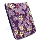 JAVOedge Cherry Blossom Flip Case for the Barnes & Noble Nook Touch Reader / GlowLight (Twilight Purple) - Latest Generation