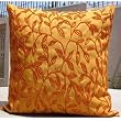 Citrus - Throw Pillow Covers - Silk Pillow Cover with Bead Embroidery