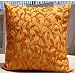 Citrus - Throw Pillow Covers - Silk Pillow Cover with Bead Embroidery