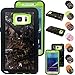 Kecko® Heavy Duty Natural Tree Camo Shockproof Impact Resistant Hybrid Rugged Builders Workman Body Protective Case Skin w/ Built-in Screen Protector for Samsung Galaxy Note 5 (F-Gre)