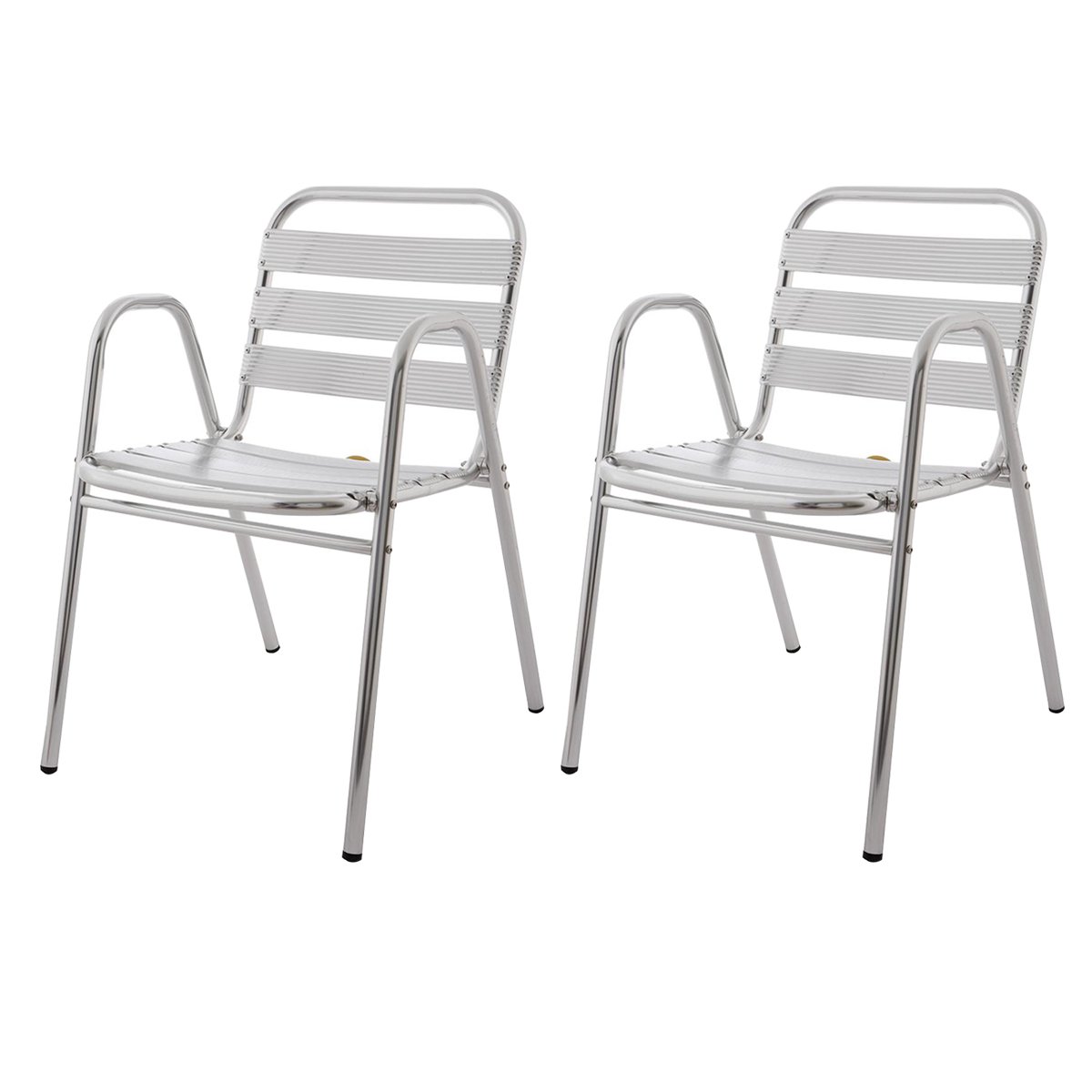 2x Gartenstühle alu AOSTE - Bistro-Stühle alu - Terrassenstühle - Farbe