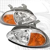 93 94 95 96 97 Honda Del Sol Euro Headlights with Amber Corner Lights - Chrome (Pair) by Atomic