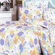 Blancho Bedding - [Purple Orange Flowers] Luxury Comforter Set Combo 300GSM