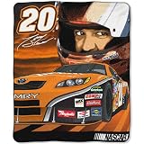 Tony Stewart #20 NASCAR Raceday Royal Plush Raschel Blanket (070 Series) (50 x60 )