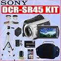 Sony DCRSR45 30GB Hard Drive Handycam Camcorder and Deluxe Accessory Outfit - Sony ASONDCRSR45K2