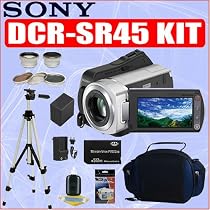 Sony DCRSR45 30GB Hard Drive Handycam Camcorder and Deluxe Accessory Outfit - Sony ASONDCRSR45K2
