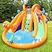BESTPARTY Dinosaur Inflatable Water-Slide Bounce House Inflatable Jumper Bouncy House with Blower