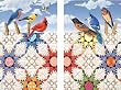 Large Print Double Deck Bridge Playing Cards - Feathered Stars