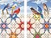 Large Print Double Deck Bridge Playing Cards - Feathered Stars