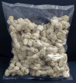 20 Premium Natural Rawhide Mini Bones 2.5