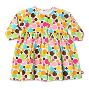 Zutano Gumballs Long Sleeve Dress, Multi
