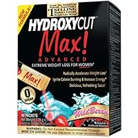 Hydroxycut New Formula Max Extreme-Strength Weight Loss for Women Drink Mix, Wild Berry 40 packets