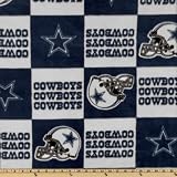 60'' Wide NFL Fleece Dallas Cowboys Blue Blocks Fabric By The Yard