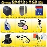 Cheap Ultimate Vixia BP-819 Replacement Extended Long Life Battery + AC/DC Rapid Home & Car Charger + 3pcs Filter Kit + 8GB SDHC Memory Card + Memory Card Reader + Aluminum Tripod + Soft Carrying Case & More for Canon VIXIA FS200, HF 10, HF 100 , HF 11, HF 20, HF 200, HF 21, HF M30, HF M300, HF M31, HF S10, HF S100, HF S11, HF S20, HF S200, HF S21, HG 20, HG 21