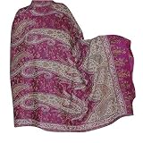 Paisley Shawl Antique Design Floral Wool India Multi-Colored 84 x 40