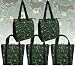 Horses Shopping Bags Reusable Grocery Bags 5 Pc Set Horse SET 5 Pieces 2 Insulated Zippered Bags and 3 Sturdy Shopping Bags in Designer Prints GIFT IDEA