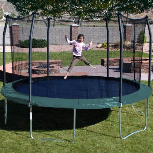 Skywalker Trampolines 15-Feet Round Trampoline and Enclosure with Spring Pad