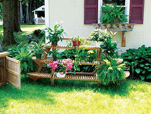 39 in. Plant Stand in Teak