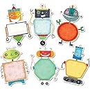 Creative Teaching Press Riveting Robots 10-Inch Jumbo Designer Cut-Outs (7043)