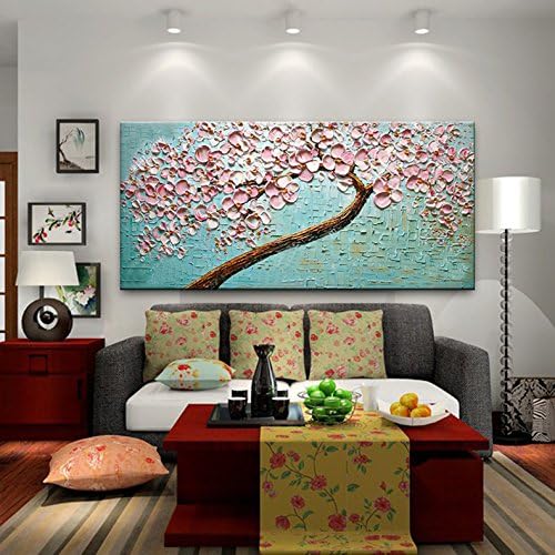 Pure hand-painted modern abstract flower oil painting furniture living room bedroom stereo box decorative minimalist paintings of Crassula, 100x200cm_Paragraph b_Single