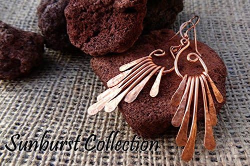 Copper Sunburst Earrings ~ MotzArt Designs
