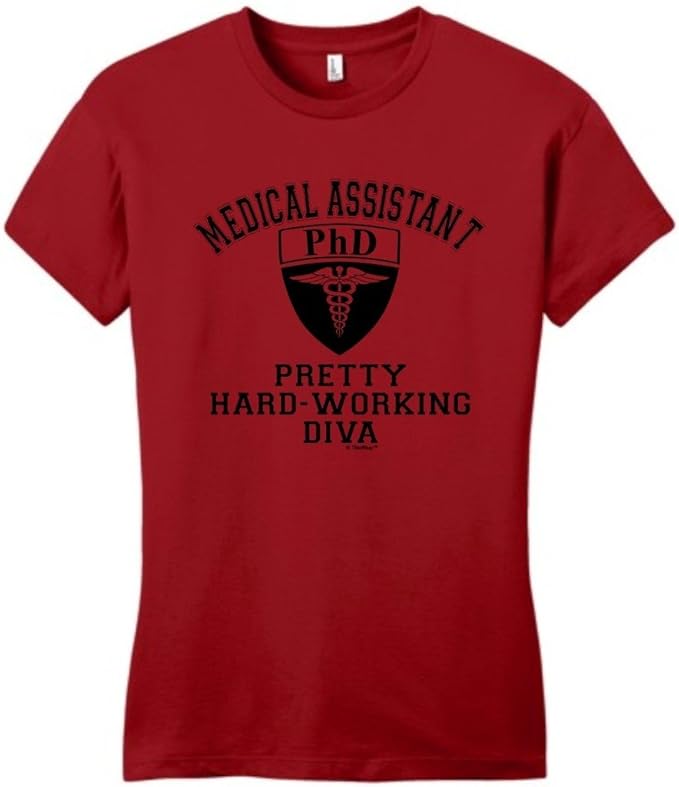 Amazon.com: Medical Assistant Gift PhD Shield Pretty Diva Juniors ...