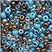 Jablonex Czech Glass Seed Beads Size 6/0 (1 Ounce) (Blue Turquoise Grotto, 6/0)