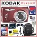Kodak EasyShare M575 14MP Digital Camera with 5x Wide Angle Optical Zoom and 3-Inch LCD in Red + 8GB Accessory Kit
