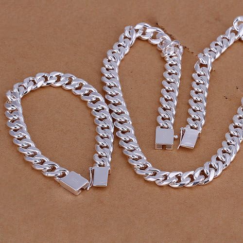 NEW Fashion retro twist twisted simple personality Jewelry Necklace Bracelet Set 925silver + velvet pouch