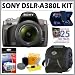 Sony Alpha DSLR-A380L 14.2 MP Digital SLR Camera with 18-55mm Lens + Photography Accessory Kit