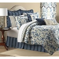 Royal Heritage Home Williamsburg Spring Flowers Queen Size Comforter Set, 9 Piece