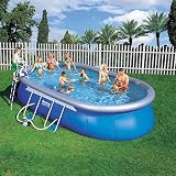 QuickUp Pool 549cm Oval + Leiter + Pumpe + Zubehoer