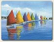 Large Cutting Board ~ Rainbow Catamarins ~ made of tempered glass ~ code 162