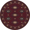 Prairie Star Rug- Garnet(7'7" Round)