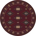 Prairie Star Rug- Garnet(7'7" Round)