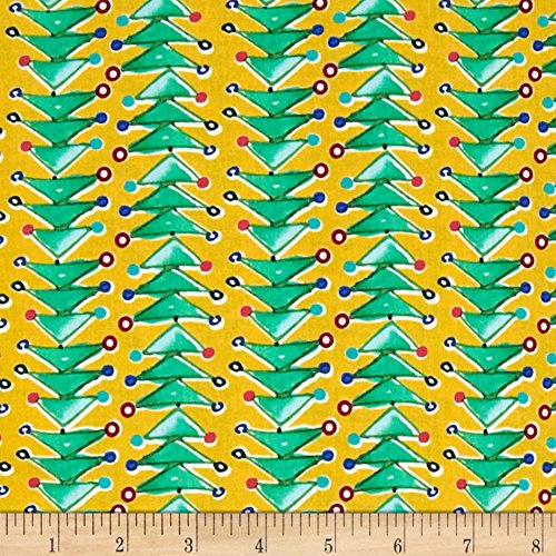 Joyful Holiday Trendy Trees Multi Fabric By The Yard