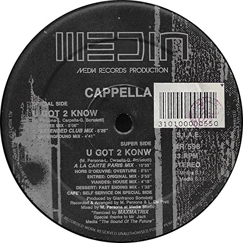 Cappella - U Got 2 Know (A La Carte) Lyrics - Zortam Music