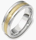 14 Karat Two-Tone Gold 7mm Comfort Fit Wedding Band Ring