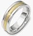 14 Karat Two-Tone Gold 7mm Comfort Fit Wedding Band Ring