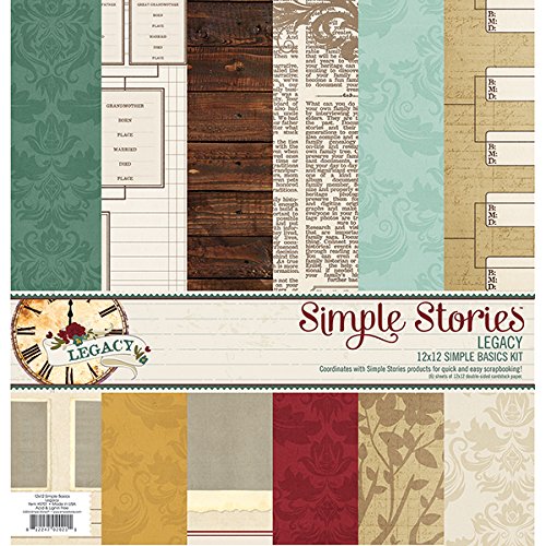 Simple Stories Simple Stories Simple Basics Kit, 12 x 12-Inch, Legacy