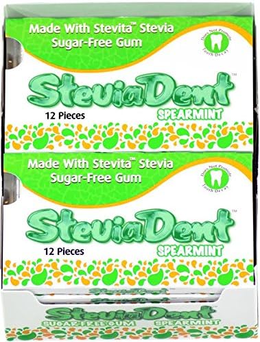 Stevita SteviaDent Spearmint Gum - Case(12 Packs)