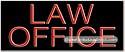 Law Office Neon Sign (13"H x 32"L x 3"D)