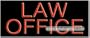 Law Office Neon Sign (13"H x 32"L x 3"D)
